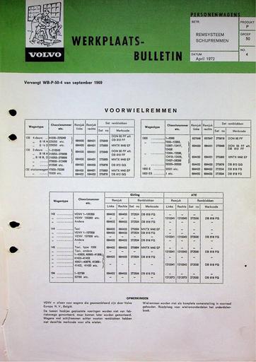 120, 140, 160, 1800 Remsysteem Schijfremmen '72