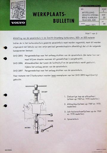 Afstelling Stromberg B20, B30 '71