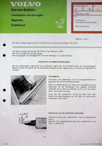 760 GLE, Turbo Achterruit '83